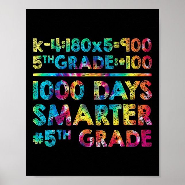 Póster Maestra Grado 1000 Días Más Inteligente 100 Días E (Frente)