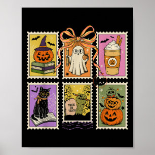 Póster Maestra Halloween Shirt Soky Ghost leyendo Hallowe