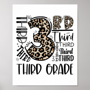 Póster Maestra Infantil Ck A La Escuela De Tercer Grado L