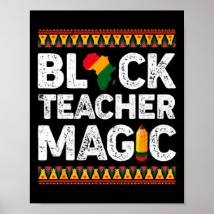 Póster Maestra Magia Melanin Orgullo Mes de Historia Negr