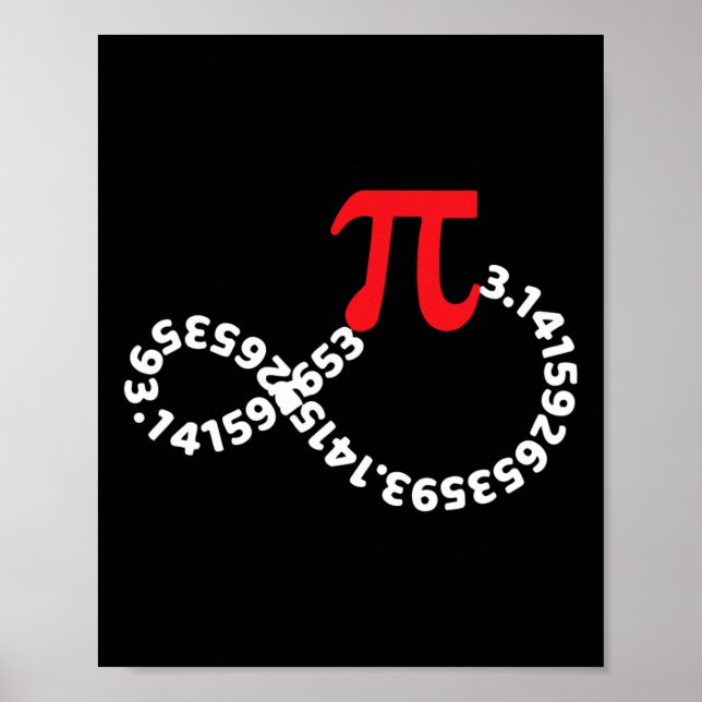Póster Maestra Matemática Maestra Símbolo Pi Feliz Día Pi (Frente)