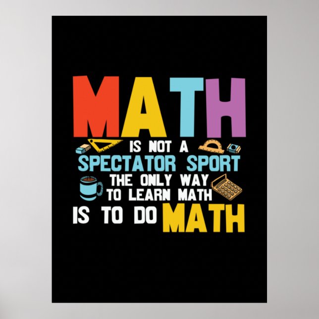 Póster Maestra Matemática No Es Un Deporte Espectador (Frente)