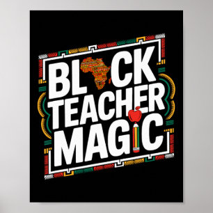 Póster Maestra negra magia Afro Mes de Historia Negra Muj