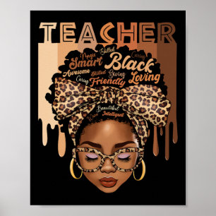 Póster Maestra Negra Magia Mes de Historia Negra Cabello 