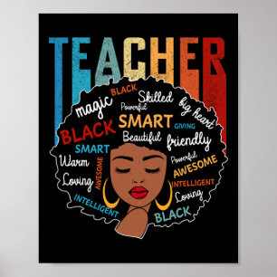 Póster Maestra Negra Magia Mes de Historia Negra Cabello 