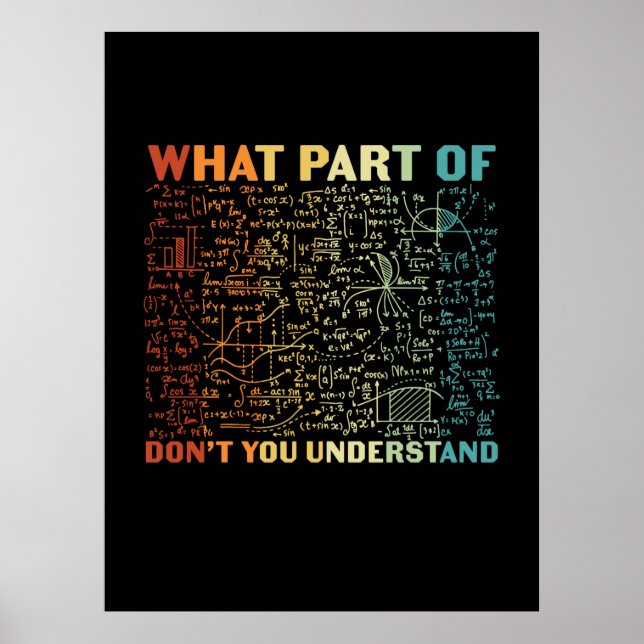 Póster Maestra ¿Qué Parte De La Matemática? (Frente)