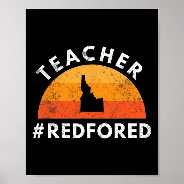 Póster Maestra Roja Para Educación Pública Idaho 3 (Frente)