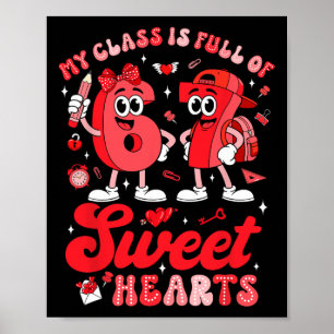 Póster Maestra San Valentín Mi Cl Está Lleno De 67 Dulces