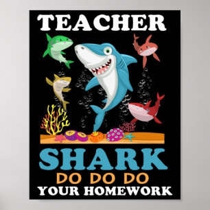 Póster Maestra Shark Haz tu trabajo doméstico