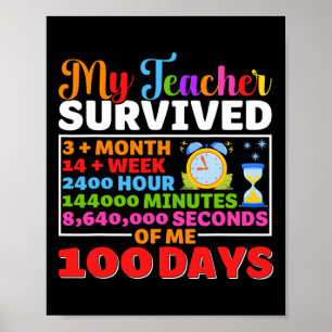 Póster Maestra Sobrevive 100 Días De Mí Diversión 100 Día