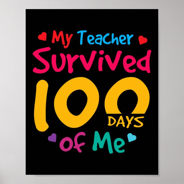Póster Maestra Sobrevivió A 100 Días De Mí (Frente)