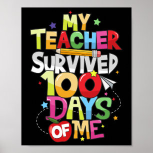 Póster Maestra Sobrevivió A 100 Días De Mí 100 Días De Es