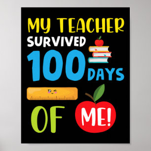 Póster Maestra Sobrevivió A 100 Días De Mí Diversión 100