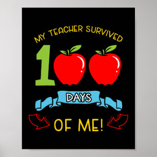 Póster Maestra Sobrevivió A 100 Días De Mi Jardín De Niño