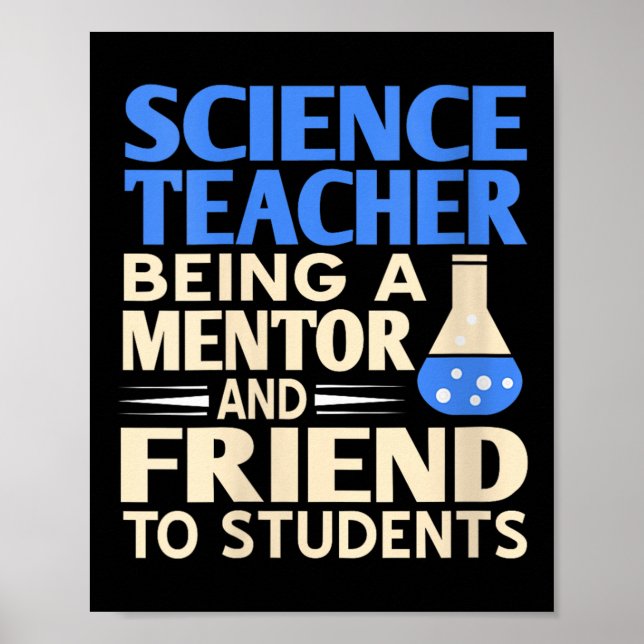 Póster Maestras De Ciencia Mentor Y Amiga Para Estudiar (Frente)