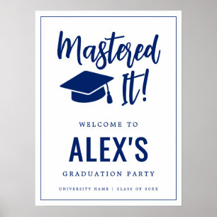 Póster Maestría Dominada Bienvenida a la Graduación