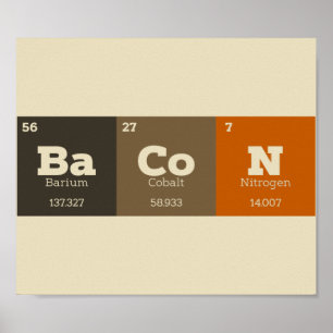 Póster Maestría en Química de Mesa Periódica de Bacon o E