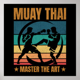 Póster Maestría Muay Thai, Practicante del Boxeo Artístic