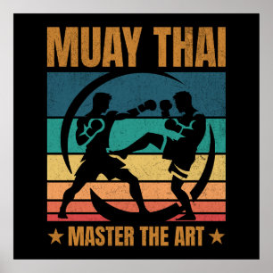 Póster Maestría Muay Thai, Practicante del Boxeo Artístic
