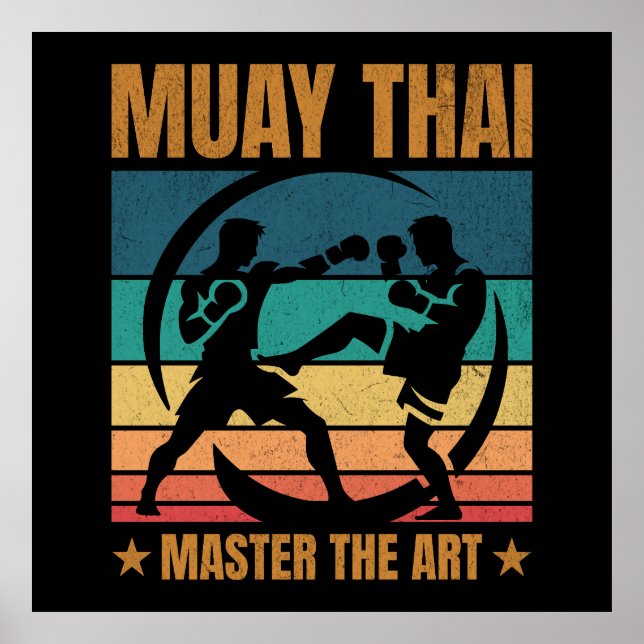 Póster Maestría Muay Thai, Practicante del Boxeo Artístic (Frente)