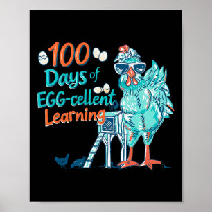 Póster Maestro 100 Días Extra Más Inteligente Niños 100º 