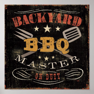 Póster Maestro BBQ Backyard
