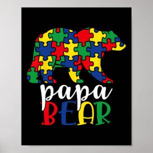 Póster Maestro de apoyo al autismo hombres niños Concienc