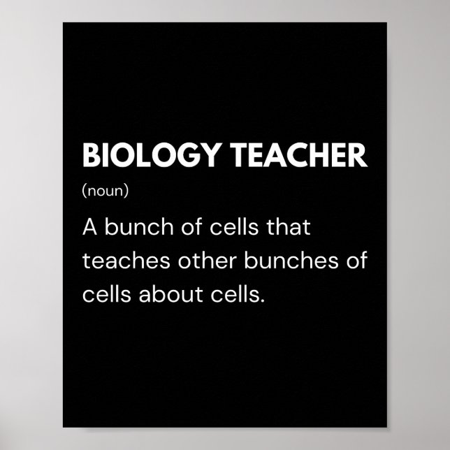 Póster Maestro de Biología Definición de Científico Diver (Frente)