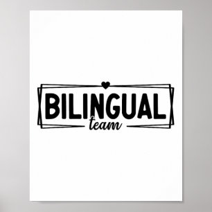 Póster Maestro de Equipo Bilingüe de Regreso a la Escuela