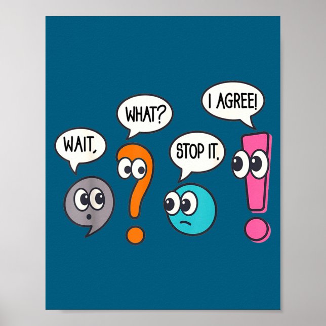 Póster Maestro de gramática vida enseñando esperar qué pa (Frente)