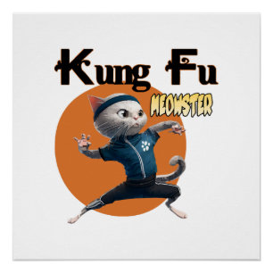 Póster Maestro de Kung Fu Meow