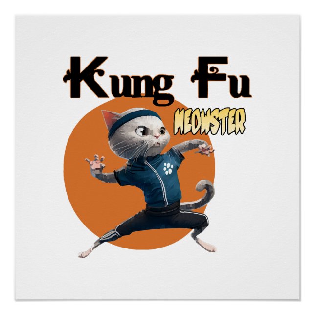 Póster Maestro de Kung Fu Meow (Anverso)