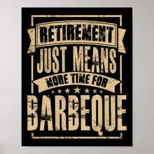 Póster Maestro de la Parrilla Ahumador de Carne Bbq Barbe