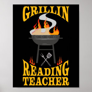 Póster Maestro de Lectura Parrilla Ahumador Barbacoa y Ch