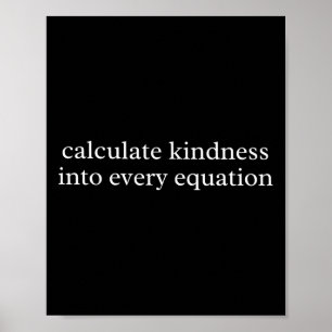 Póster Maestro de Matemáticas Calcula la Amabilidad en Ca