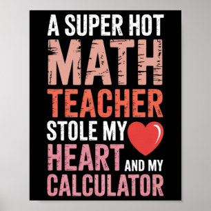 Póster Maestro de Matemáticas Día de San Valentín Ecuació