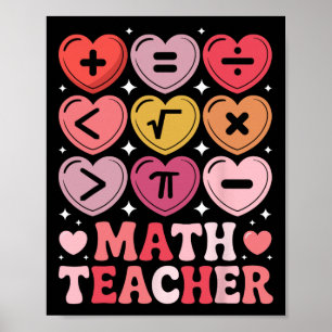 Póster Maestro de Matemáticas Símbolo de Operación Matemá