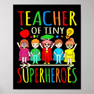 Póster Maestro De Pequeños Superhéroes Primer Día De Vuel