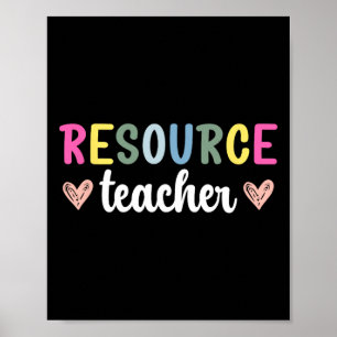 Póster Maestro de recursos Enseñanza de recursos 