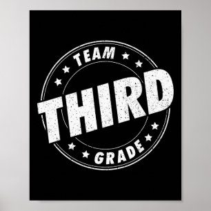 Póster Maestro de tercer grado Equipo Estudiante De vuelt