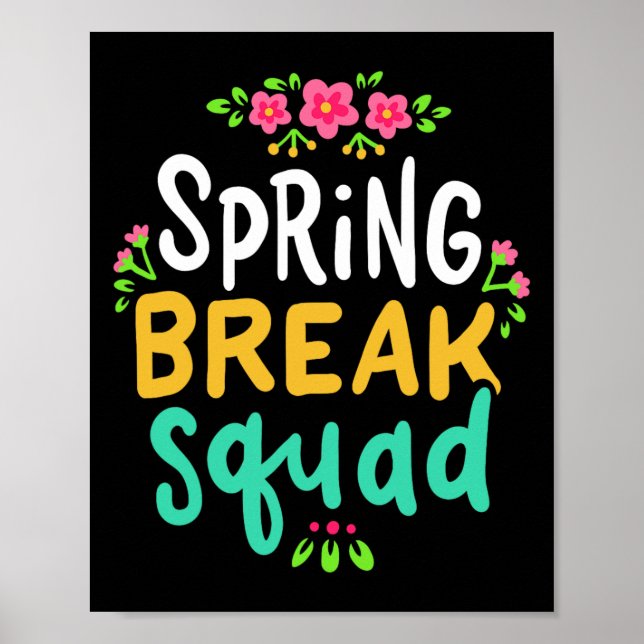 Póster Maestro de vacaciones de primavera Estudiante Vaca (Frente)