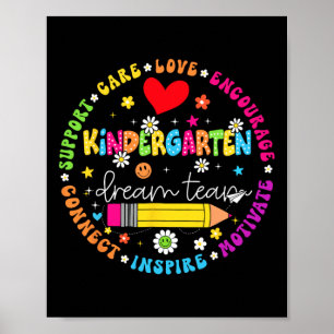 Póster Maestro Equipo de Ensueño de Kinder Regreso a la E