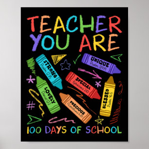 Póster Maestro Eres Biblia Inspirador 100 Días De Escuela