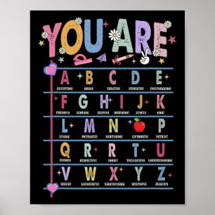 Póster Maestro Eres Letras Alfabeto Aprende Abecedario De