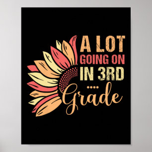 Póster Maestro Estudiante Mucho Sucediendo En Tercer Grad