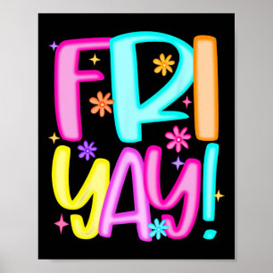 Póster Maestro Feliz Viernes Fin de Semana Viernes Prepar