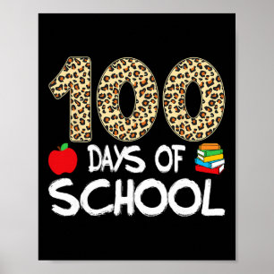 Póster Maestro Leopardo 100 Días De Escuela 100º Día De C