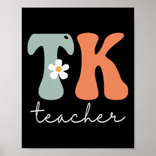 Póster Maestro Tk Retro Groovy Vintage Feliz Primer Día D