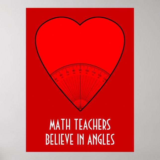 Póster Maestros de matemáticas creen en ángulos (Frente)