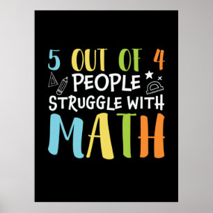 Póster Maestros de matemáticas luchan con matemáticas